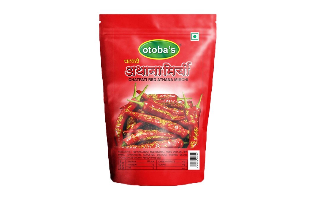 Otoba's Chatpati Red Athana Mirchi    Pack  400 grams